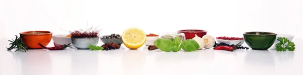 Condimente Ierburi Masă Ingrediente Alimentare Bucătărie Pentru Gătit — Fotografie, imagine de stoc