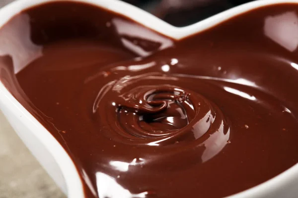 Derretimiento Chocolate Chocolate Derretido Remolino Chocolate Hecho —  Fotos de Stock