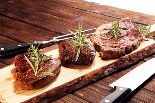 Barbacoa Rib Eye Steak - Sequedad Wagyu Entrecote Steak —  Fotos de Stock