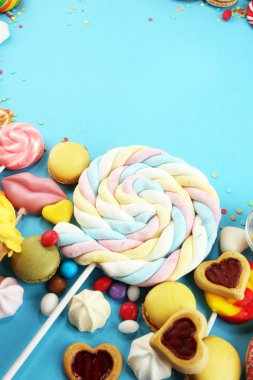 jöle ve şeker ile şekerler. renkli farklı childs dizi