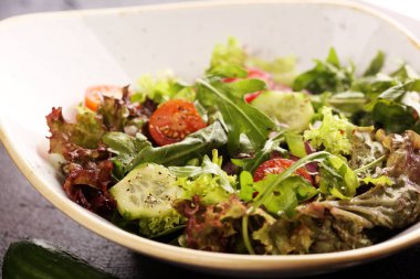 kase salata sebze ve yeşillik, domates, salatalık 