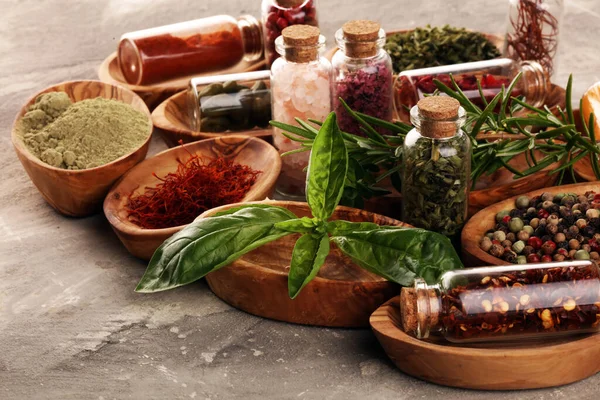 Spezie Erbe Tavola Cibo Cucina Ingredienti Con Paprika Curry — Foto Stock