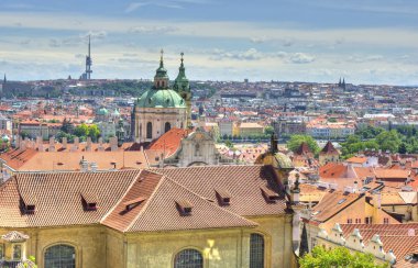 Görünümü, Prague, Çek Cumhuriyeti Petrin Hill Gözlem Kulesi