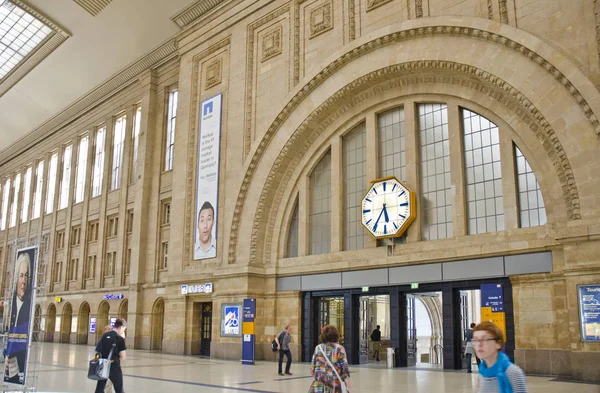 Leipzig Duitsland Juni Het Interieur Van Het Centraal Station Van — Stockfoto