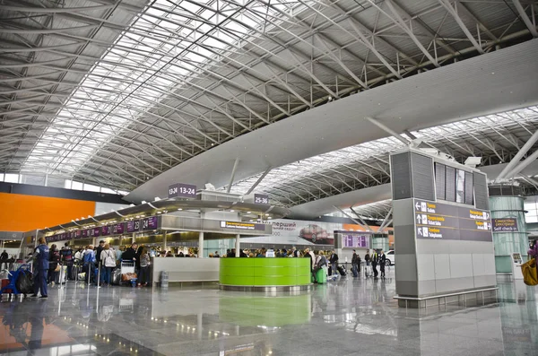 Terminal Dell Aeroporto Internazionale Kiev Boryspil Durante Giorno Fotografia Stock