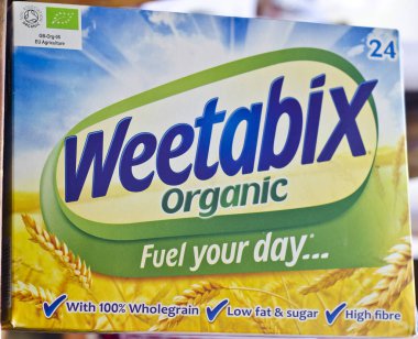 Masada bir kutu Weetabix var.