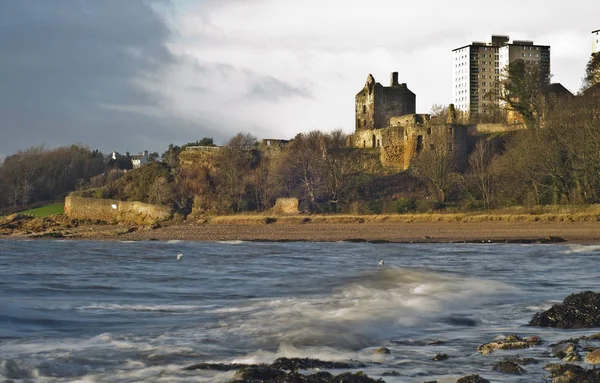 Cena Antigo Castelo Ravenscraig Kirkcaldy — Fotografia de Stock