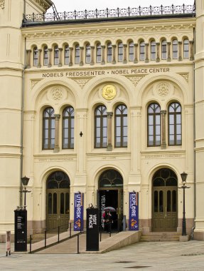 Oslo, Norveç - 28 Ağustos: dış 28 Ağustos 2016 yılında Nobel Barış merkezinin 