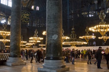 Istanbul, 25 Mart: iç Ayasofya 25 Mart 2014 tarihinde