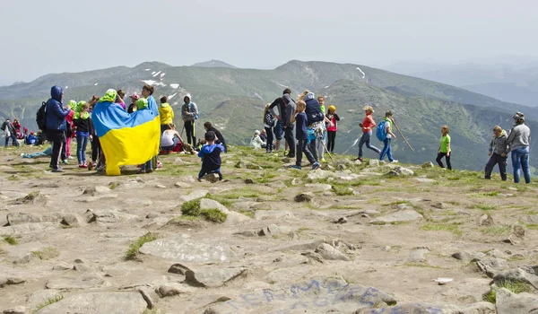 Vorokhta Ukraine Juin Vue Depuis Plateau Sommet Hoverla Juin 2016 — Photo