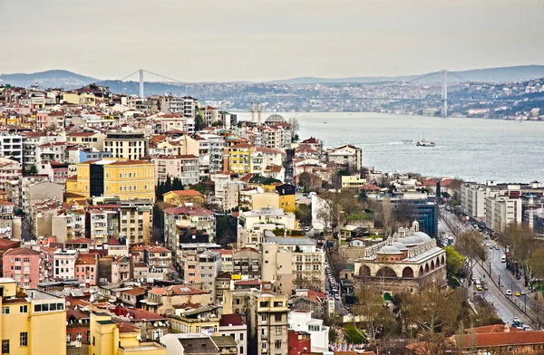 Istanbul Março Paisagem Urbana Anoitecer Março 2014 — Fotografia de Stock