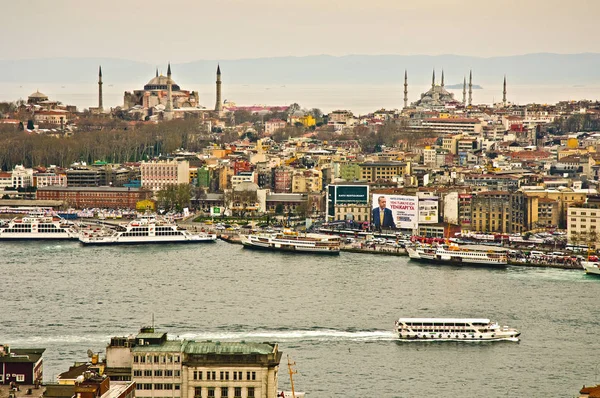 Istanbul Março Paisagem Urbana Anoitecer Março 2014 — Fotografia de Stock