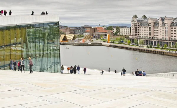 Осло Норвегія Серпня Норвезька Національна Опера Серпня 2016 Стокове Зображення