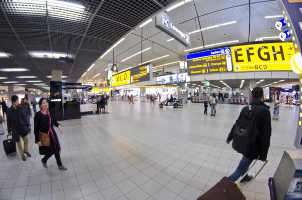 Amsterdam Maart Interieur Van Amsterdam Schiphol Airport Maart 2014 Amsterdam Stockafbeelding