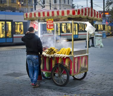 Istanbul, Mart 26: bir Mısır satıcı 26 Mart 2014 tarihinde, Istanbul, Türkiye