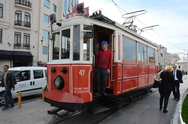 Istanbul Março Bonde Praça Taxim Março 2014 — Fotografia de Stock