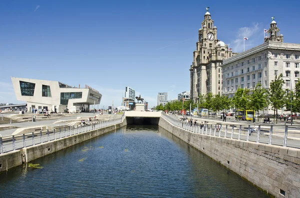Liverpool Inglaterra Junho 2014 Belo Canal Cidade Liverpool — Fotografia de Stock
