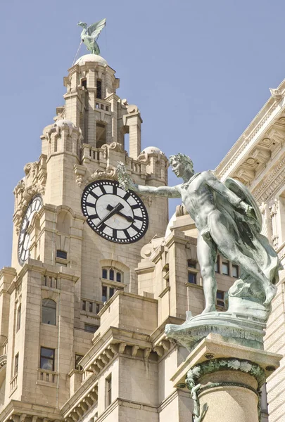 Royal Liver Building Opened 1911 Liverpool England — Stock Photo, Image