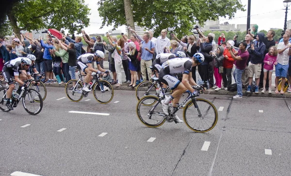 Londýn Velká Británie Července Cyklisté Během Fáze Tour France Červenec — Stock fotografie