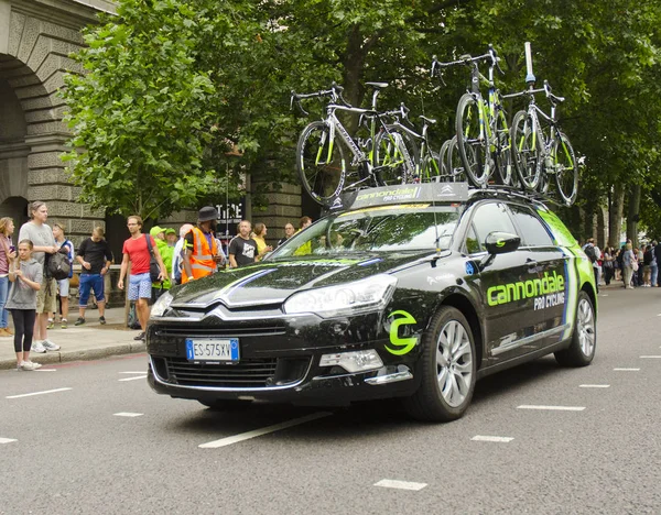 Londres Reino Unido Julho Carro Equipe Cannondale Fase Tour France — Fotografia de Stock