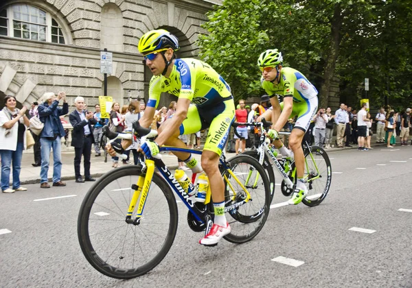 Лондон Сполучене Королівство Липня Велосипедисти Під Час Етап Тур Франс — стокове фото