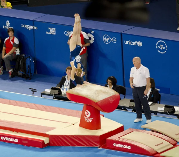 Glasgow Velká Británie Července Gymnastka Byla Druhá Přeskoku Dámy Všechny — Stock fotografie