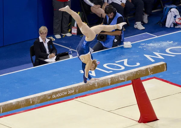 Glasgow Velká Británie Července Neznámý Skotský Gymnastka Paprsku Dámy Všech — Stock fotografie