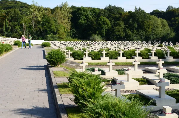 Lviv Ucrania Septiembre Lápidas Polacas Cementerio Lychakiv — Foto de Stock