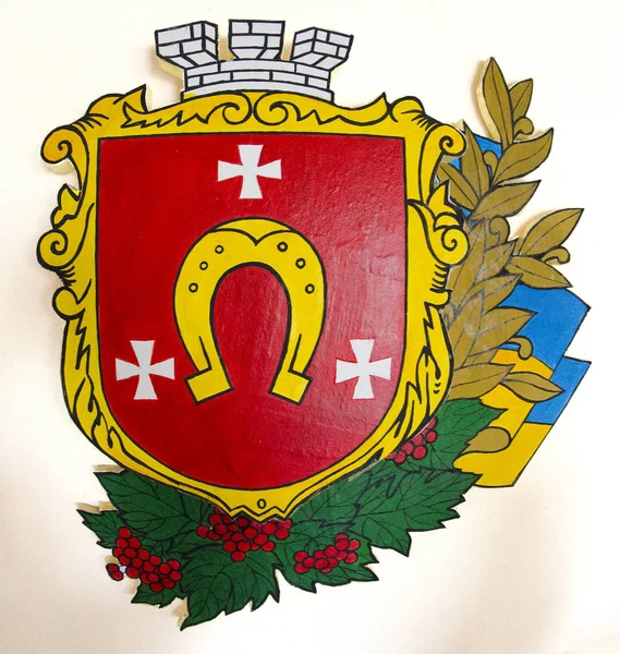 ウクライナ コベル市の紋章のクローズアップショット — ストック写真