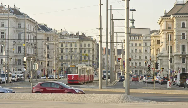 Wien Österrike Mars 2015 Transport Gatan Wien — Stockfoto