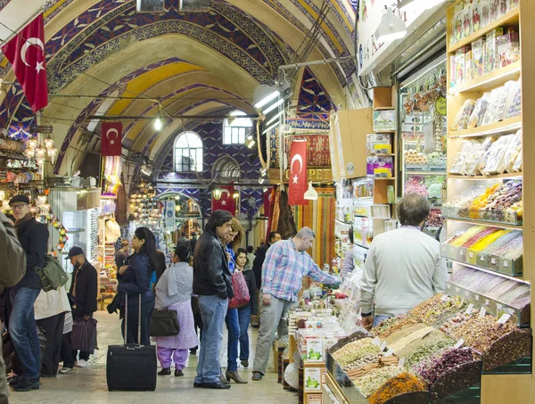 Istanbul Maart Interieur Van Grand Bazaar Maart 2014 Stockfoto