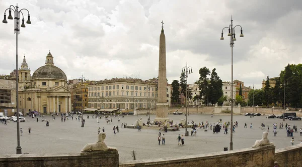 Řím Itálie Června 2013 Pohled Náměstí Piazza Del Popolo — Stock fotografie