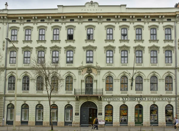 Budapest Hungary March Exterior Pannonia Hotel Building — Stock Photo, Image