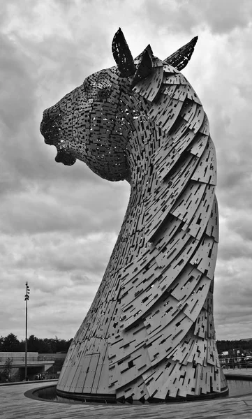 Falkirk Velká Británie Června 2015 Kelpies Sochy Oblohou — Stock fotografie