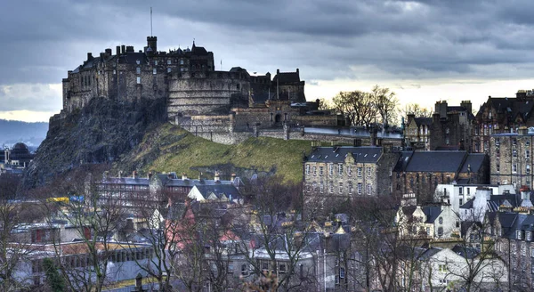 Widok Zamek Edynburgu Stare Miasto — Zdjęcie stockowe