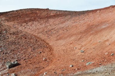 Mars peyzaj Avachinsky volkan üstündeki. Nalychevo Doğa Parkı, Kamçatka Krayı, Rusya Federasyonu
