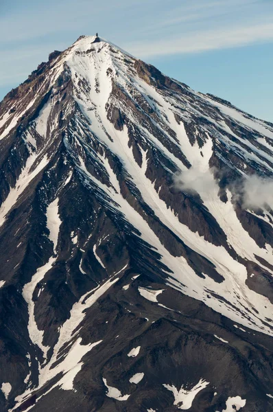 Blick Auf Den Korjakskij Vulkan Vom Hang Des Awatschinskij Nalychevo — Stockfoto