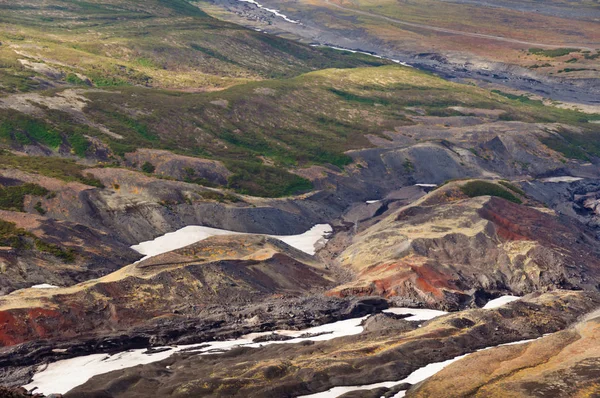 Paesaggio Vulcanico Nella Valle Nalycheva Vista Dalla Cima Del Vulcano — Foto Stock