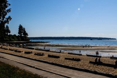 Stanley Park, Vancouver, BC, Kanada üçüncü plaj öğleden sonra görünümü