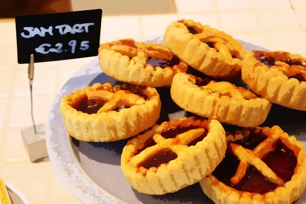popular jam tarts for sale at an irish bakery in Kilkenny.