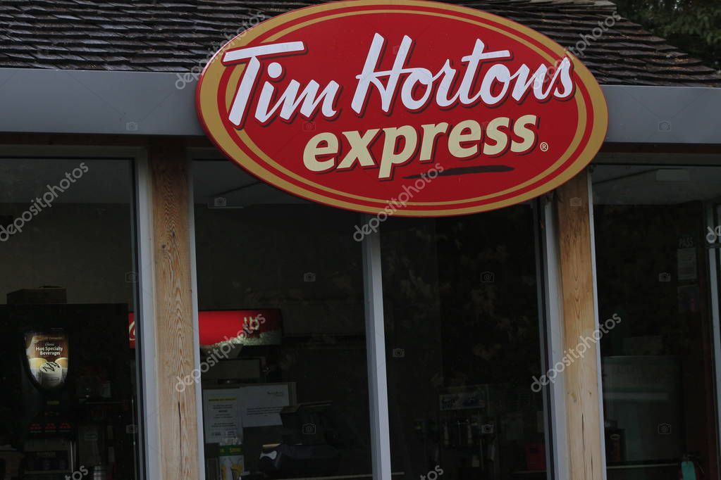 TORONTO, CANADA- October 29 2018: The outside of a Tim Hortons Coffee Shop during the day