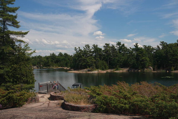 Rocky island on Georgian Bay in Ontario