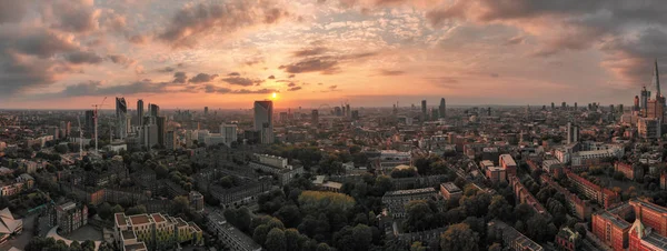 South London Aerial Sunset Cityscape — Stock Photo, Image