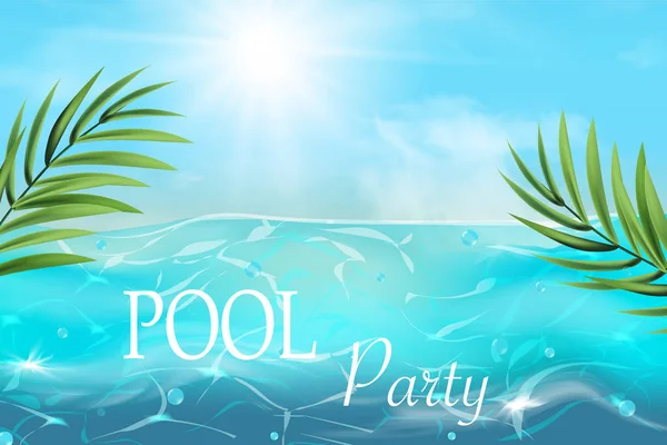 Pool party poster. — Stock Vector