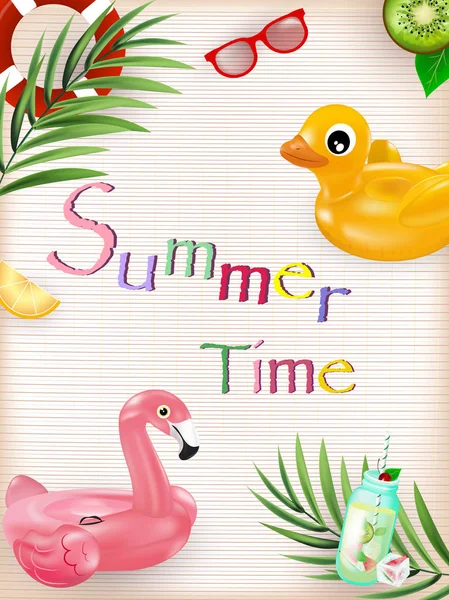 illustration of Summer time poster