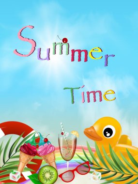 Yaz saati poster gösteren resim.