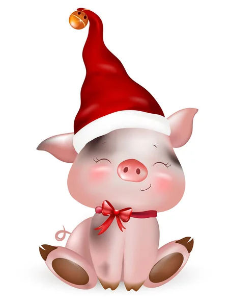 돼지의 해입니다. 새해 복 많이 받으세요 — 스톡 벡터