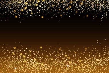 Noel kartı. Glitter altın çerçeve ve metin için yer ile arka plan