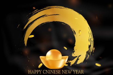 Kırmızı-altın arka plan tasarımı için kart, el ilanları, davet, afiş, broşür, afiş.