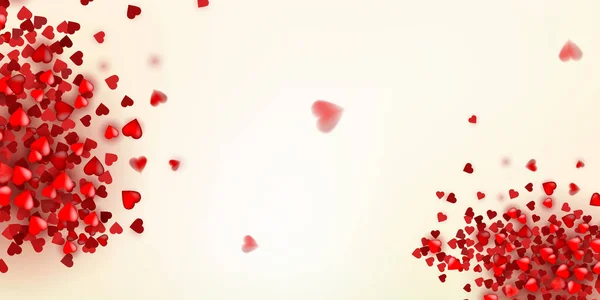 Vektorové ilustrace s červenými láska srdce na vinobraní pozadí — Stock fotografie